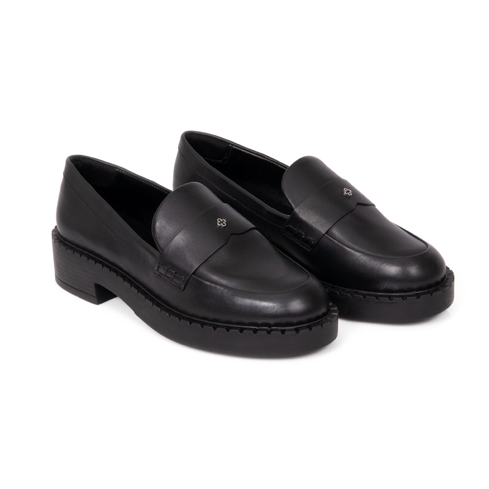 LOAFER MOCASSIM PRETO DE COURO image number 1