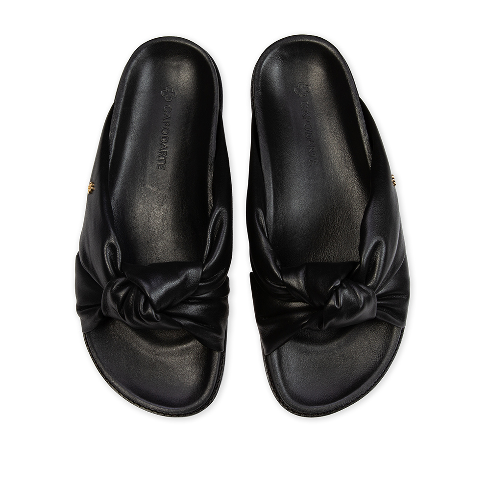 CHINELO PAPETE PRETO DE COURO image number 4