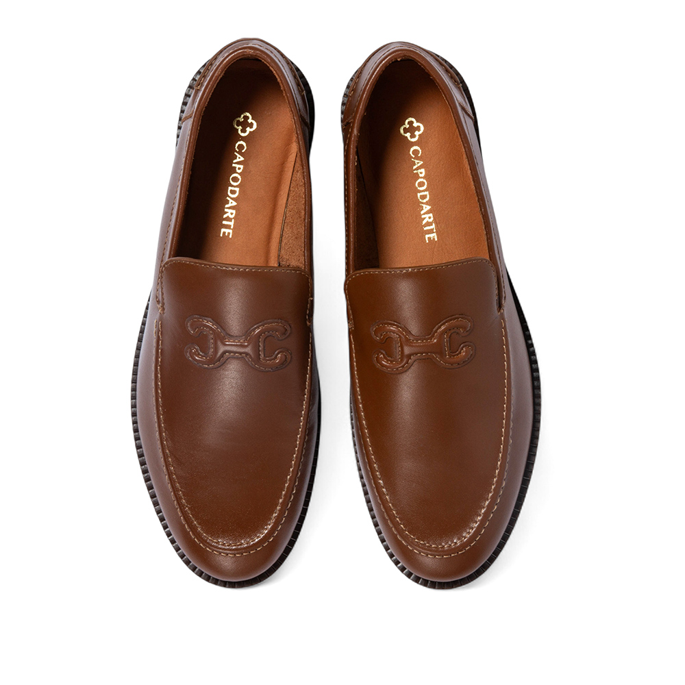 LOAFER MOCASSIM CARAMELO MOGNO DE COURO image number 4