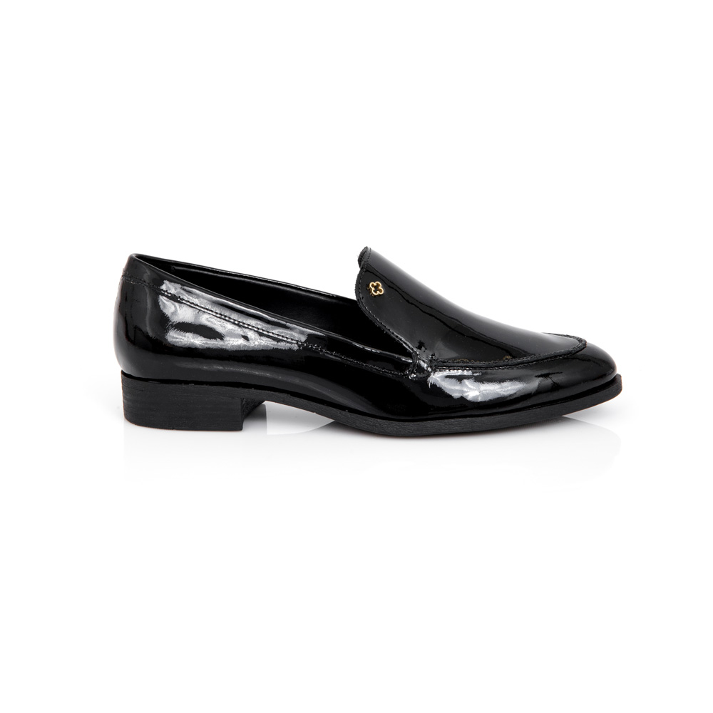 LOAFER MOCASSIM PRETO DE COURO VERNIZ image number 0