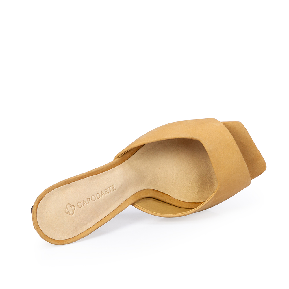 MULE SALTO ANABELA BEGE SAVANA COURO NOBUCK image number 4