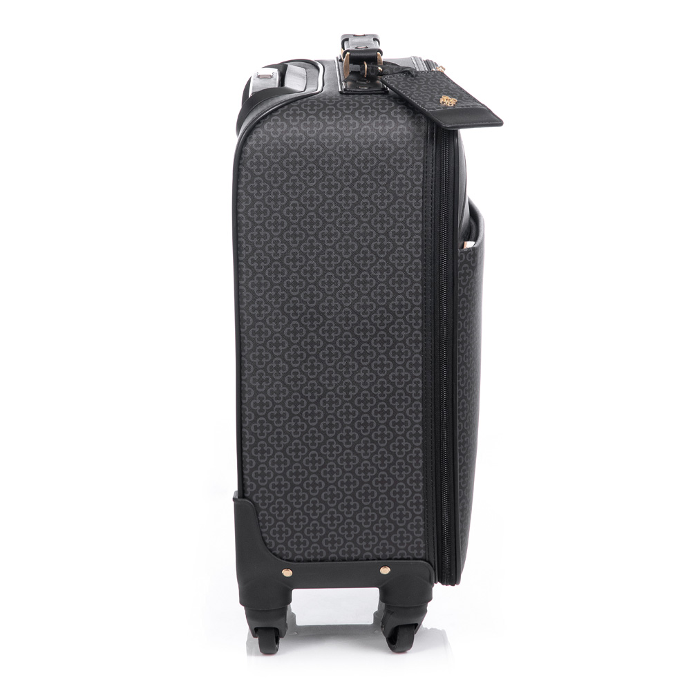 MALA DE BORDO 4 RODAS PRETA MONOGRAMA + TAG IDENTIFICA&Ccedil;&Atilde;O image number 1