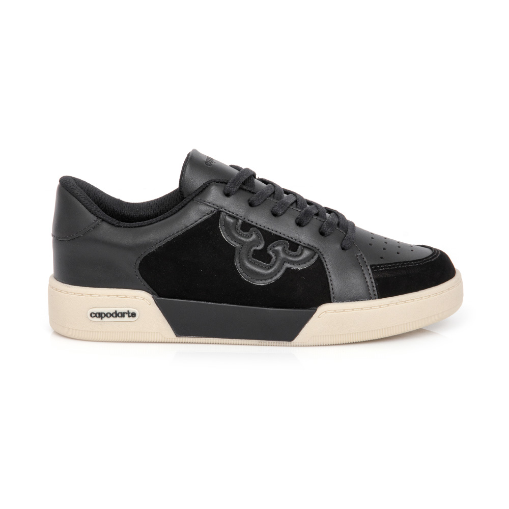 TÊNIS FEMININO AMARRAÇÃO PRETO COURO NOBUCK image number 0