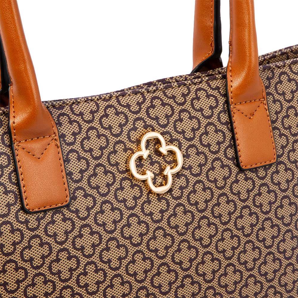 BOLSA M&Eacute;DIA CARAMELO MONOGRAMA SHOPPER image number 3