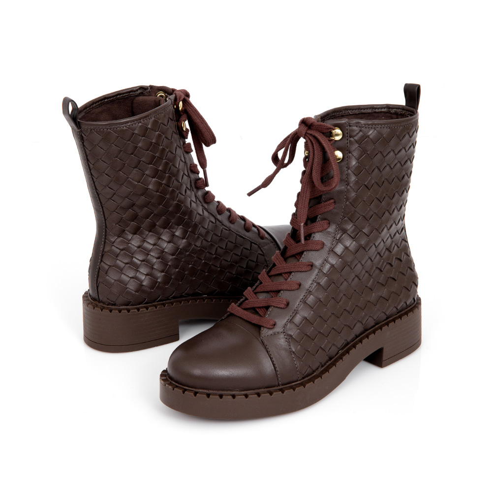 BOTA COTURNO MARROM TOBACCO DE COURO TRESSÊ image number 4