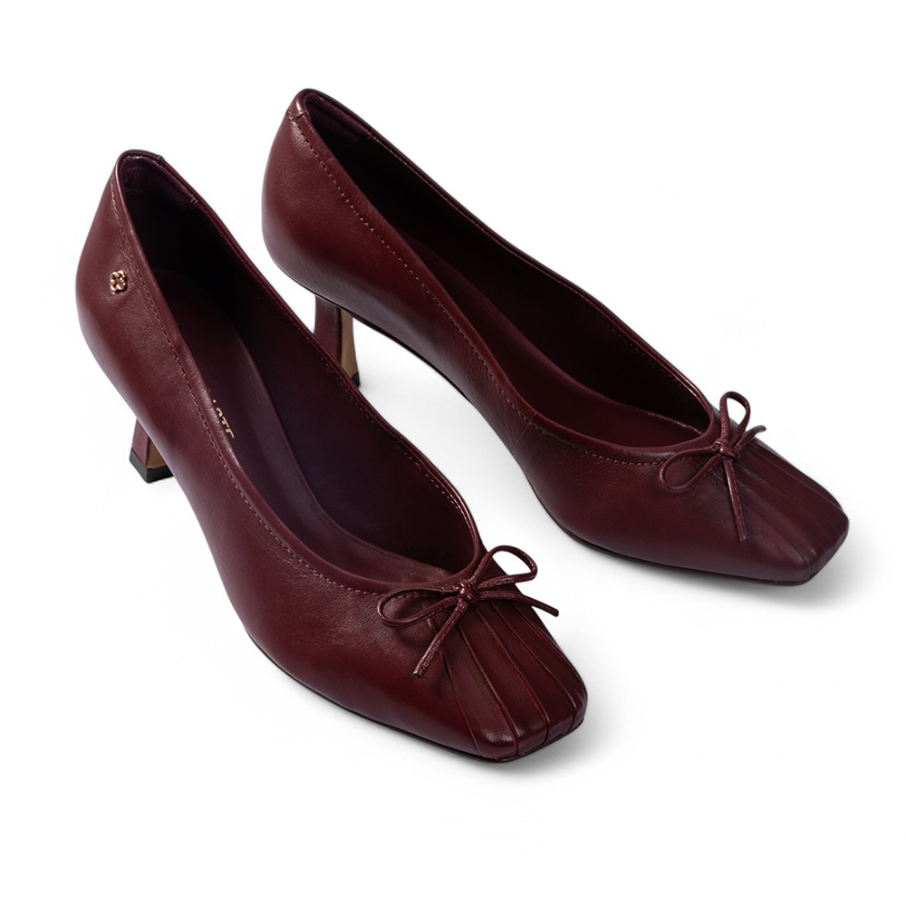 SCARPIN SALTO M&Eacute;DIO BORD&Ocirc; DE COURO image number 1