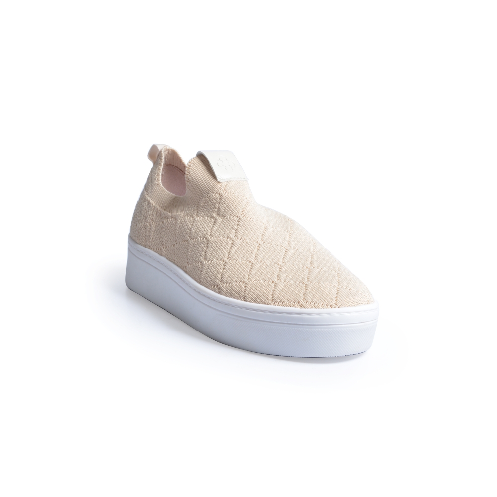 T&Ecirc;NIS FEMININO SLIP ON KNIT MATELASS&Ecirc; BEGE R&Aacute;FIA image number 2