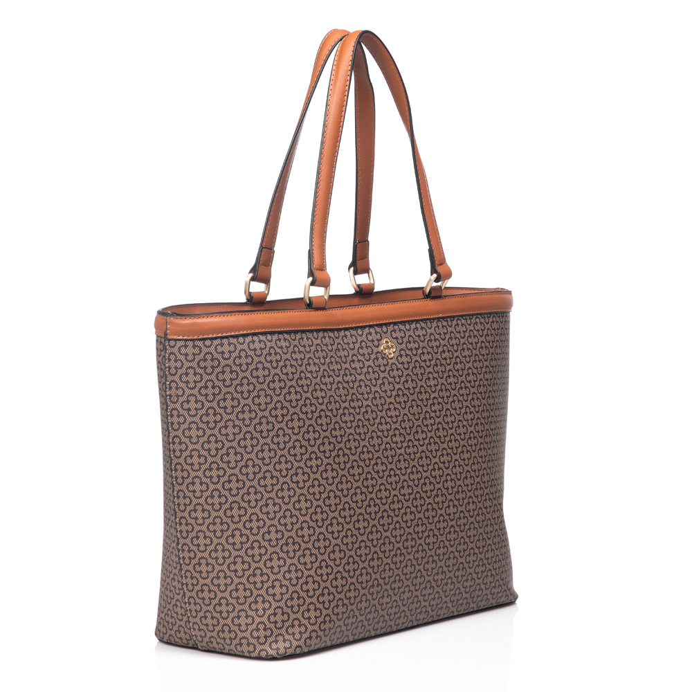 BOLSA M&Eacute;DIA BEGE MONOGRAMA SHOPPER image number 1
