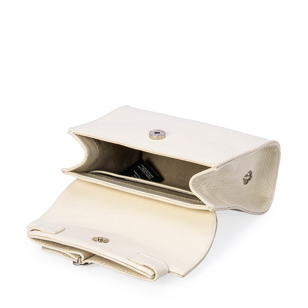 BOLSA PEQUENA BEGE VANILLA DE COURO TOTE image number 4