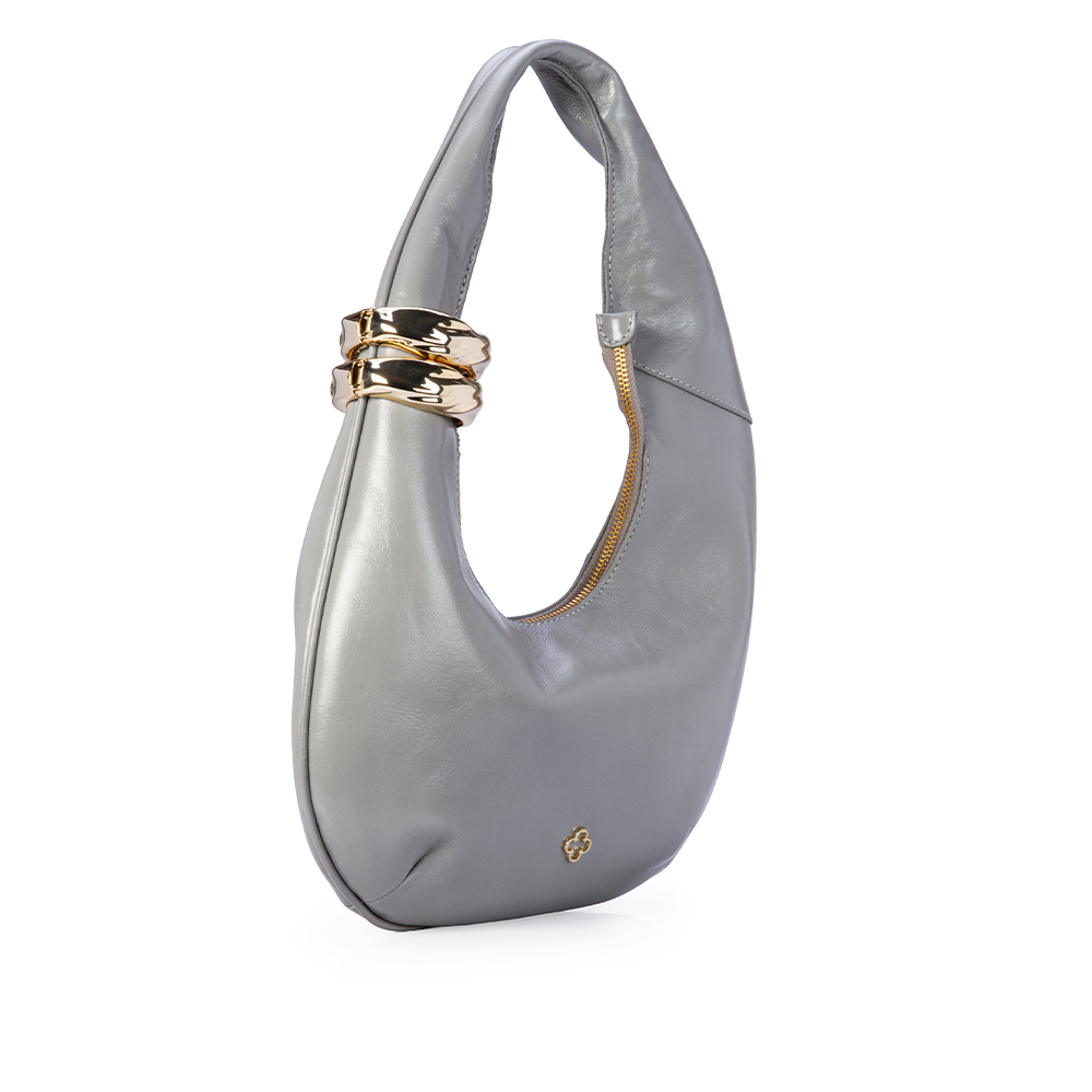 BOLSA HOBO DE COURO NAPA CARBONO image number 1