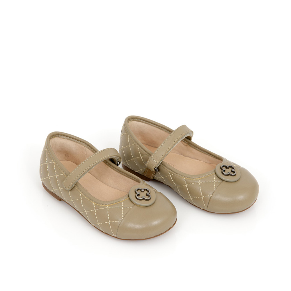 SAPATILHA BEB&Ecirc; VERDE ALBERO DE COURO MATELASS&Ecirc; VELCRO CATHERINE image number 1