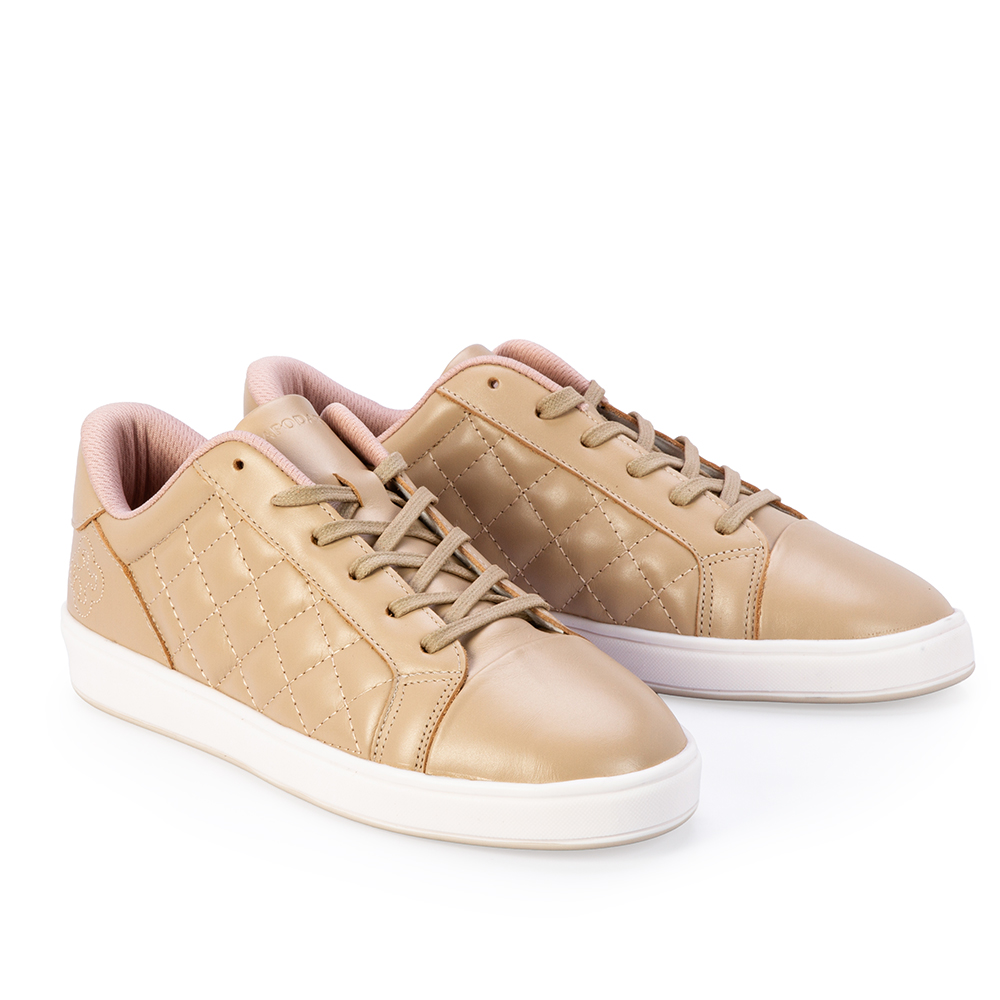 T&Ecirc;NIS FEMININO NUDE SEDA DE COURO MATELASS&Ecirc; image number 1