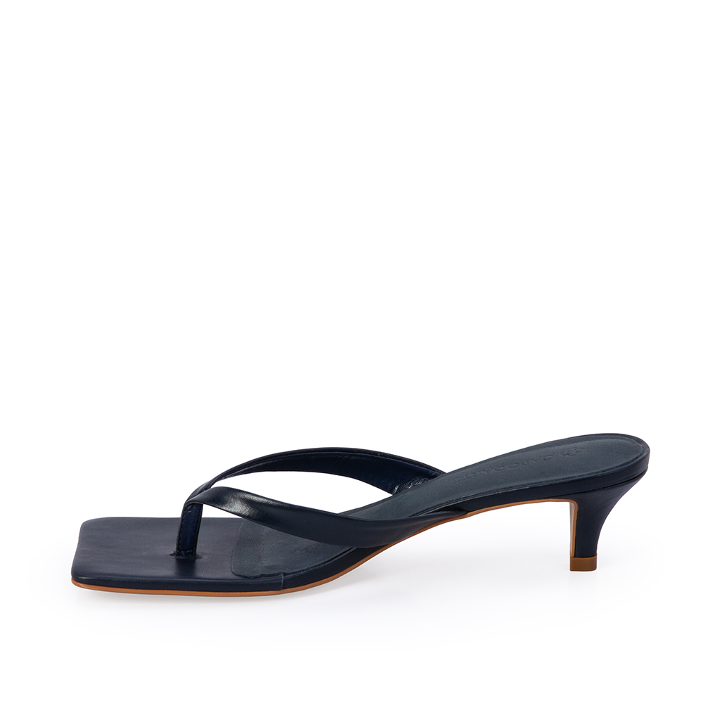 MULE BICO QUADRADO MARINHO AZZURRO DE COURO image number 2