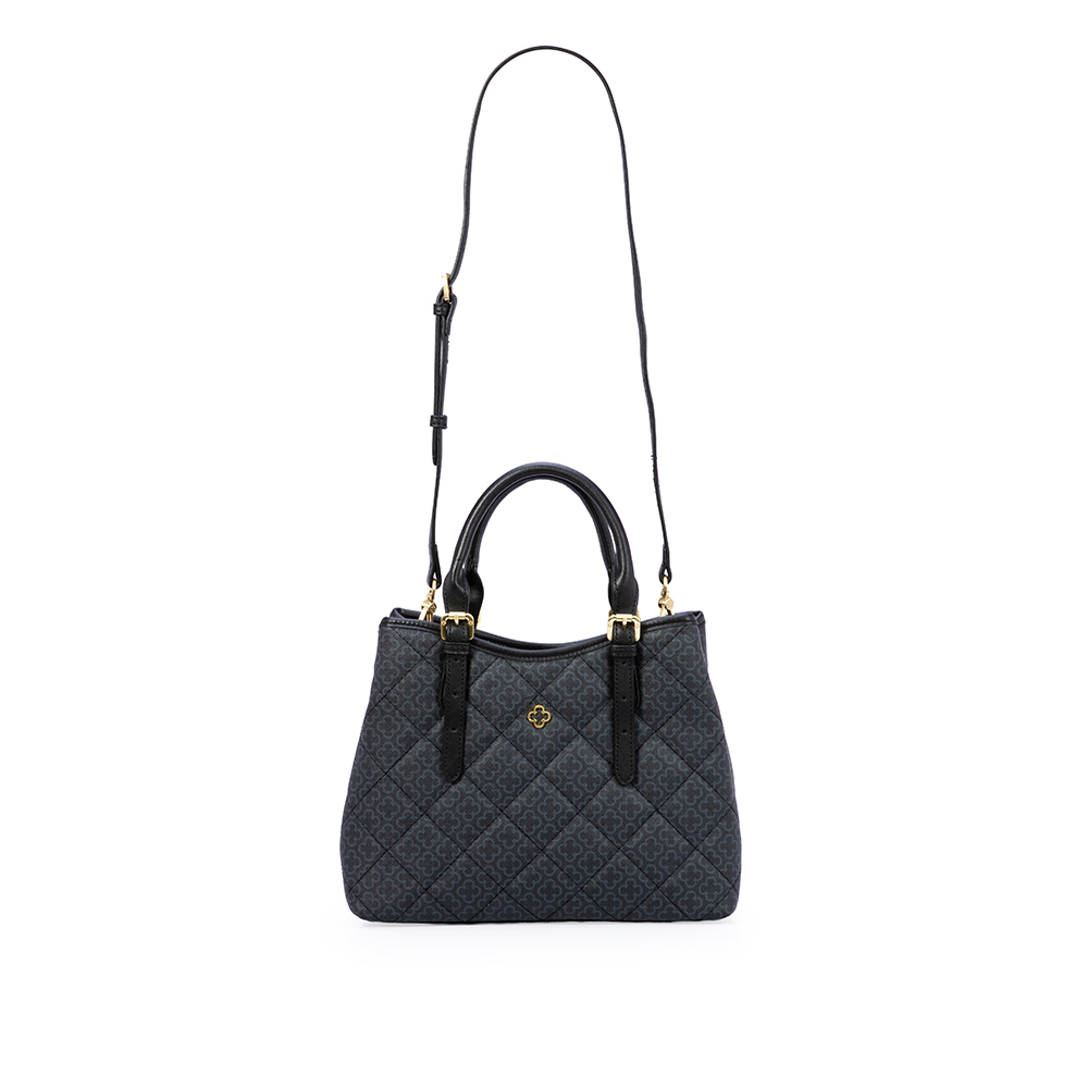 BOLSA TOTE M&Eacute;DIA MONOGRAMA MATELASS&Ecirc; PRETA image number 1