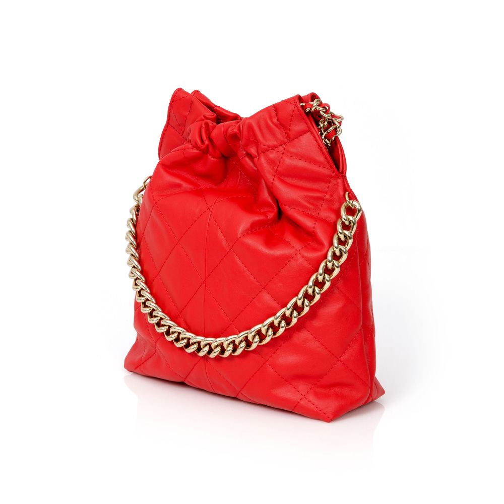 BOLSA SHOULDER BAG VERMELHA RUBI DE COURO MATELASS&Ecirc; image number 2