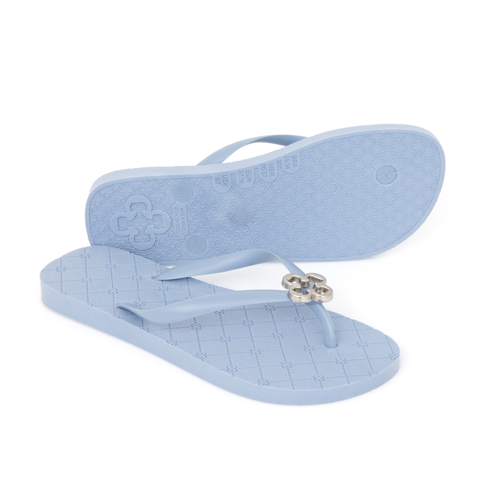 CHINELO DE DEDO AZUL CHIARO MONOGRAMA image number 3