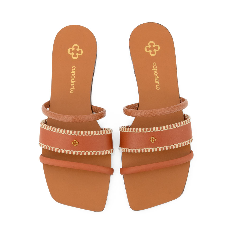 CHINELO CARAMELO DE TIRAS BICO QUADRADO image number 4