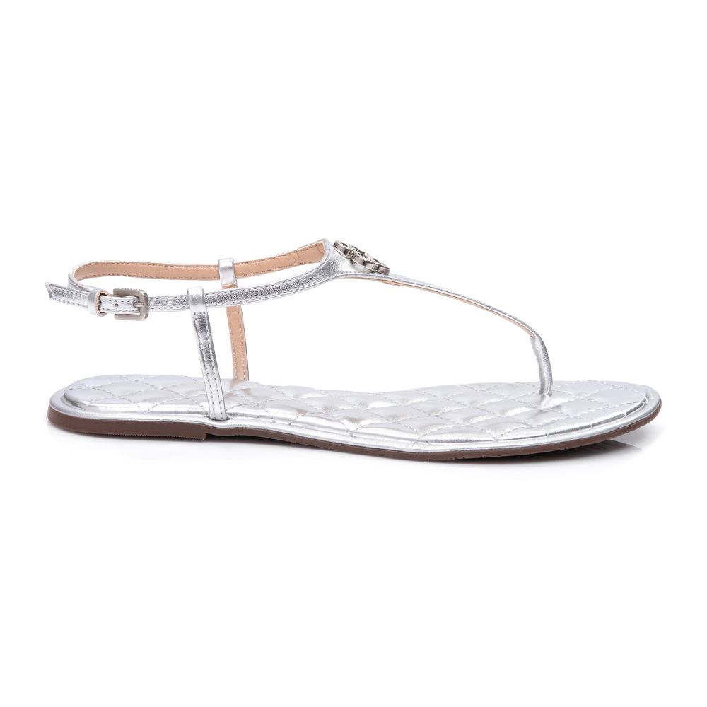 SAND&Aacute;LIA RASTEIRA PRATEADA METALIZADA MATELASS&Ecirc; image number 0