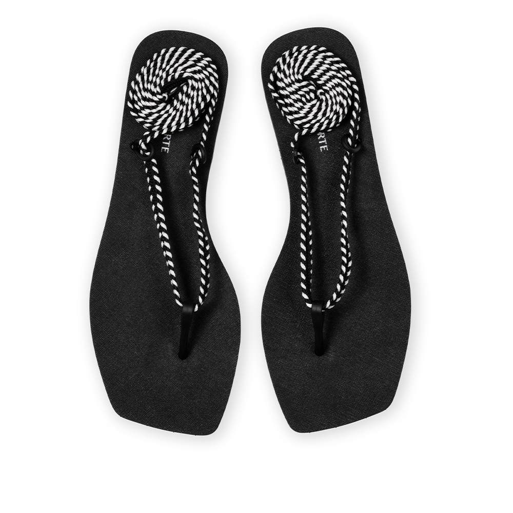 CHINELO DE DEDO INJETADO AMARRA&Ccedil;&Atilde;O PRETO CRU image number 4