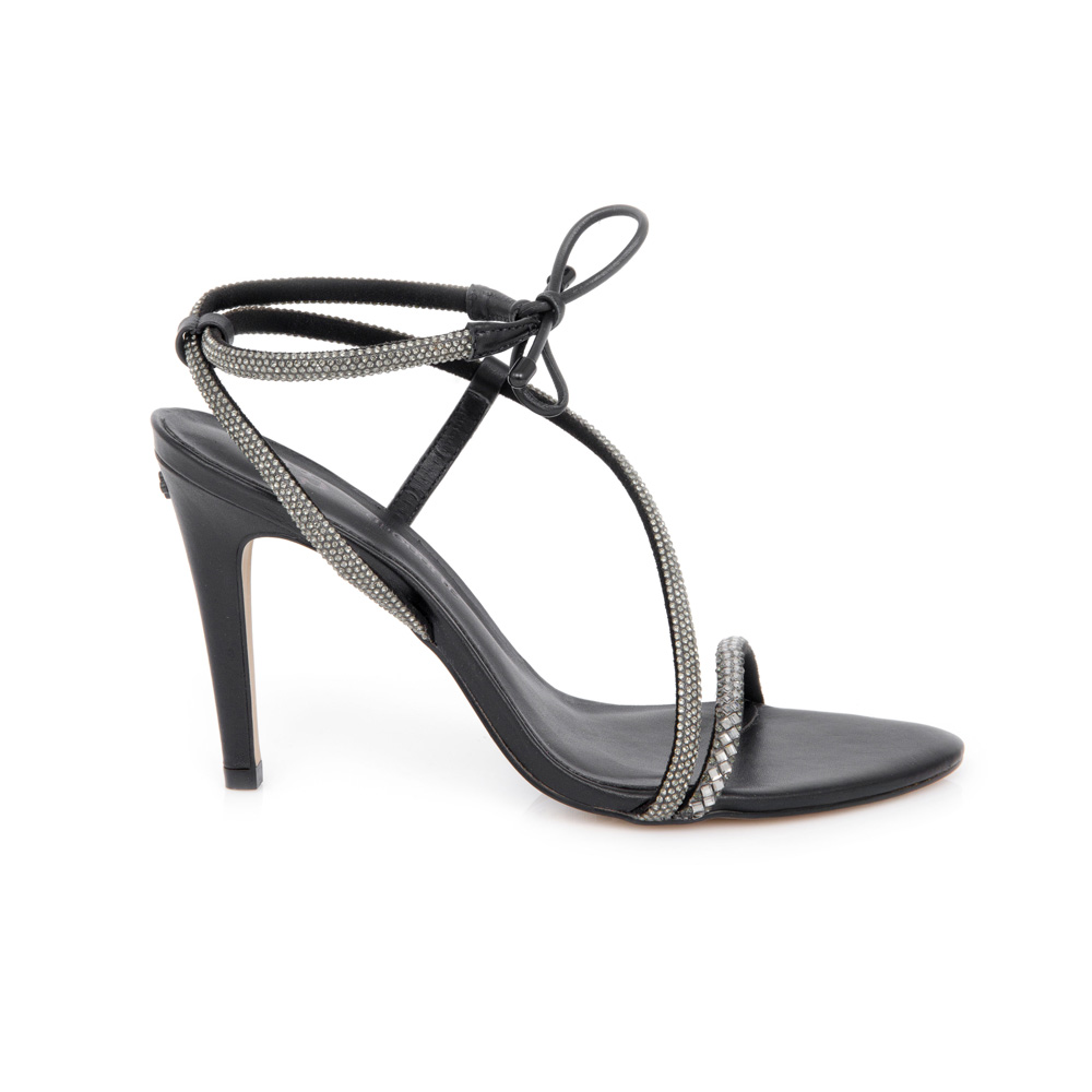 SANDÁLIA SALTO ALTO FINO PRETA PEDRARIAS image number 0