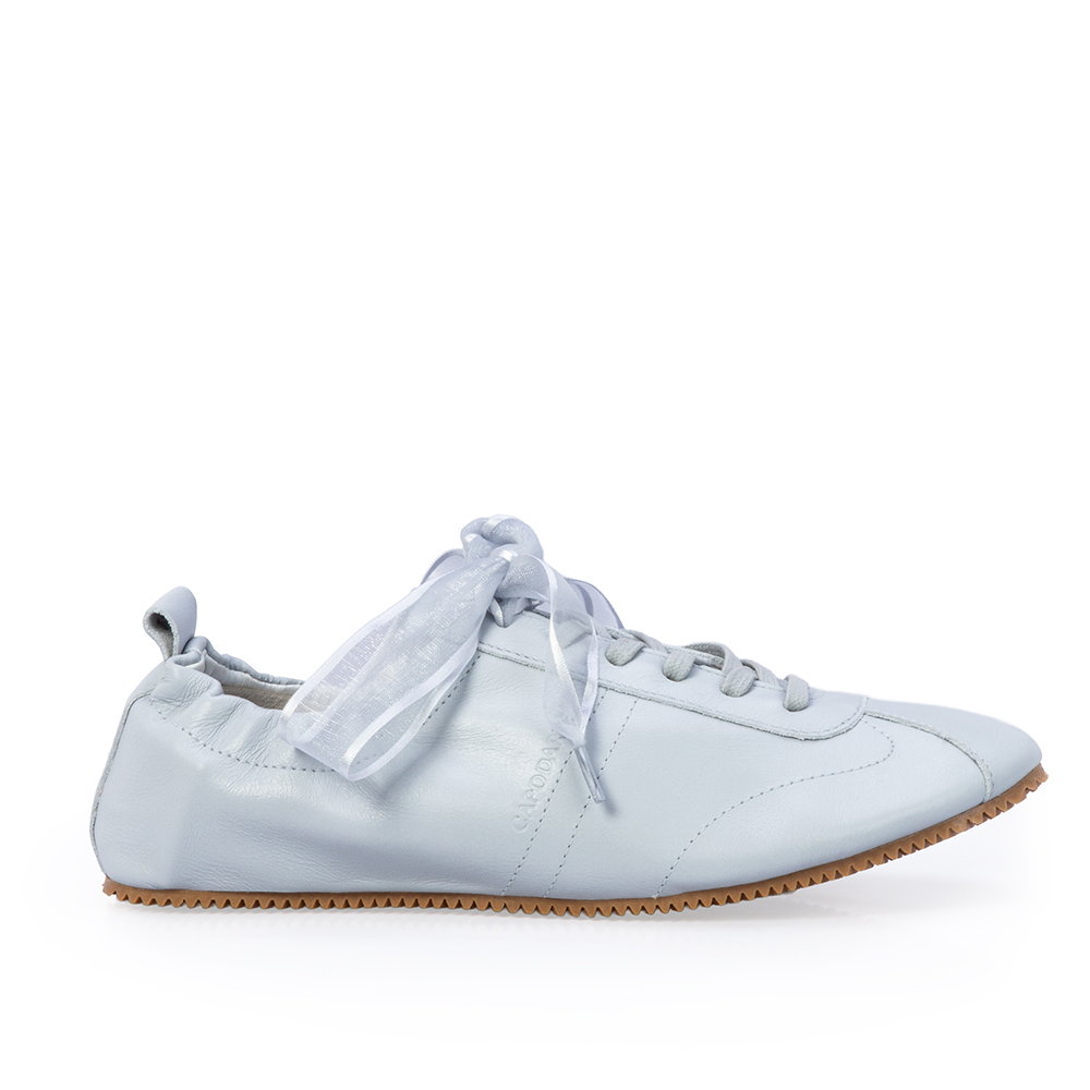 T&Ecirc;NIS FEMININO AZUL DE COURO BALLERINA SNEAKERS image number 0