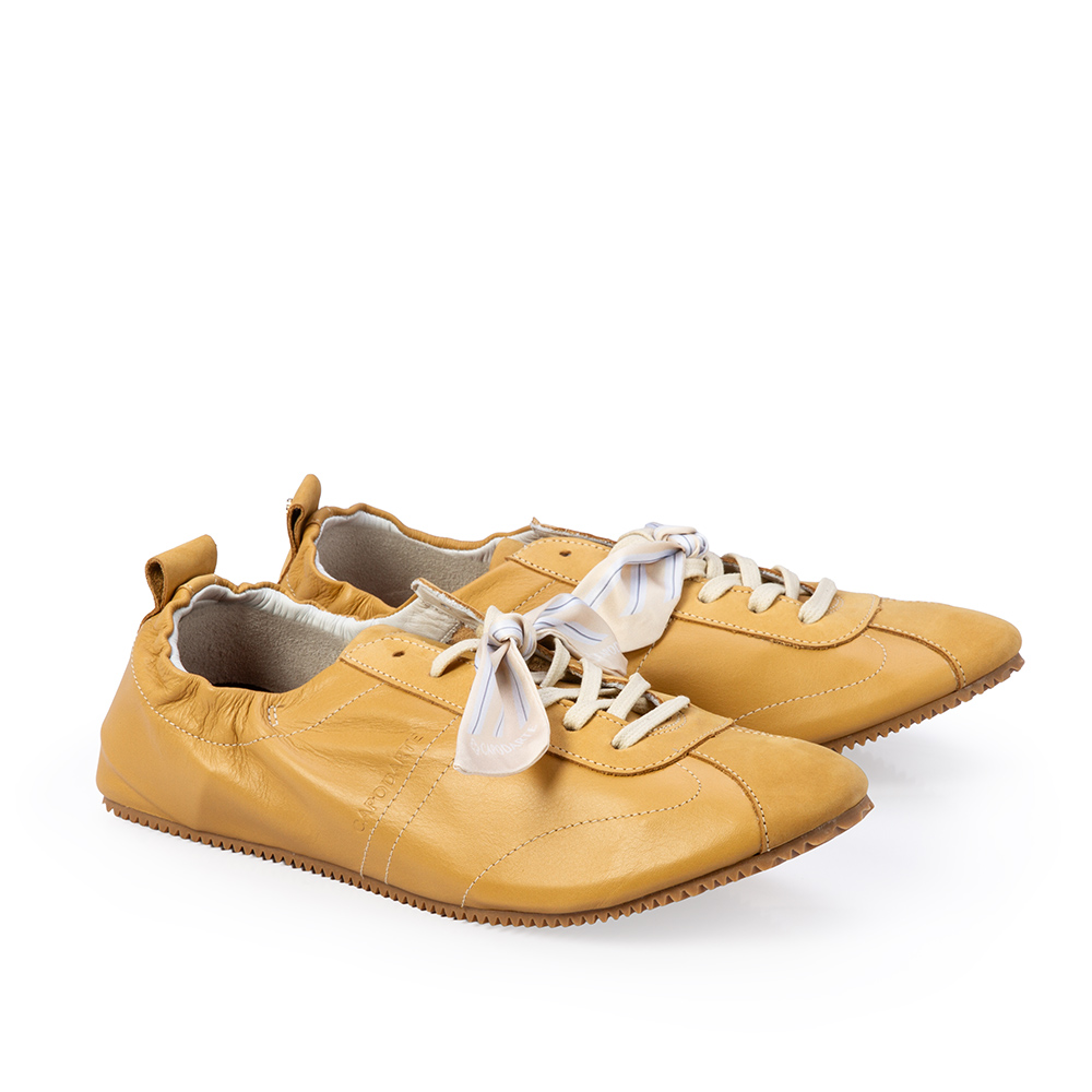 T&Ecirc;NIS FEMININO BEGE SAVANA COURO BALLERINA SNEAKERS + LEN&Ccedil;O image number 1