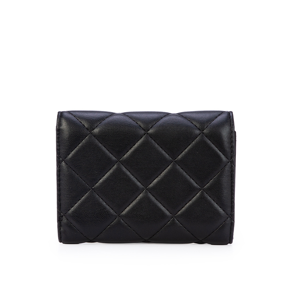 CARTEIRA PEQUENA PRETA MATELASS&Ecirc; image number 2