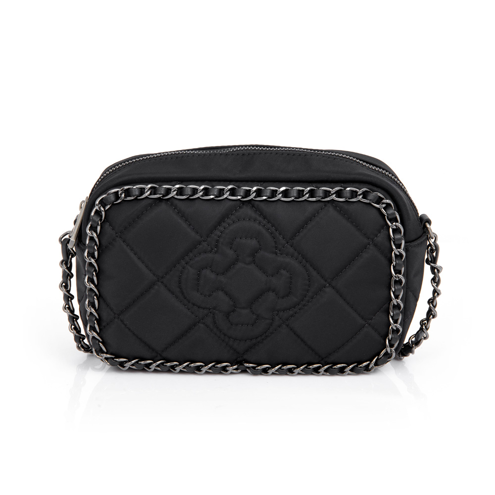 BOLSA SHOULDER BAG PRETA MATELASSÊ COM ALÇA CORRENTE image number 0