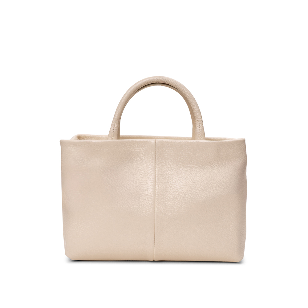 BOLSA TIRACOLO TOTE BEGE VANILLA DE COURO image number 2