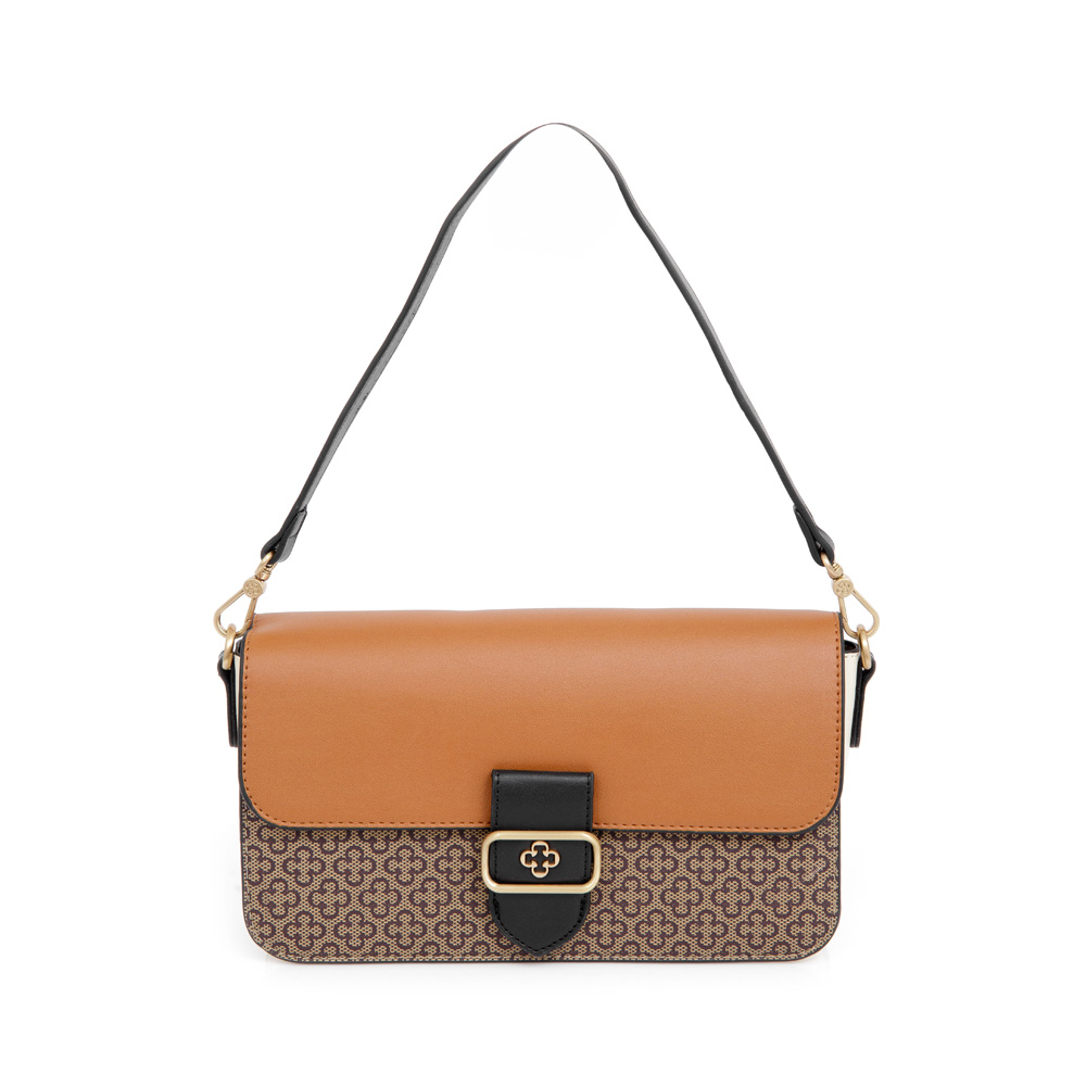 BOLSA PEQUENA TIRACOLO CARAMELO MONOGRAMA image number 0