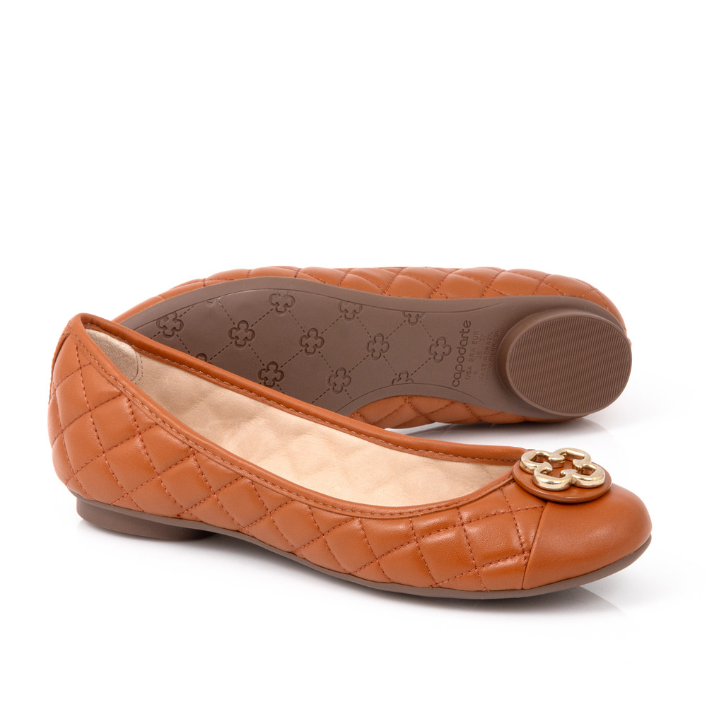 SAPATILHA DE COURO CARAMELO CAMEL CATHERINE image number 3