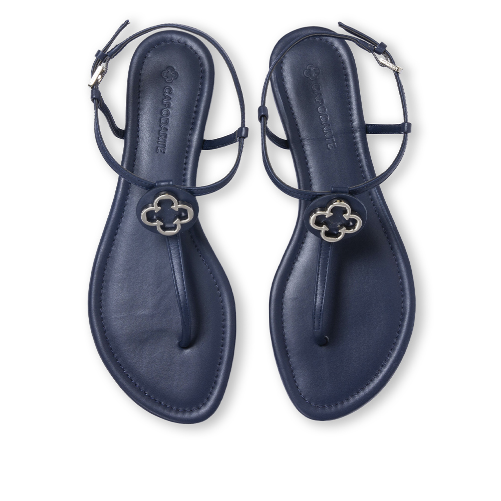 SANDÁLIA RASTEIRA MARINHO AZZURRO DE COURO Capodarte