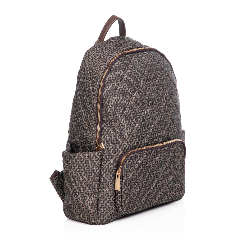 MOCHILA FEMININA CAFÉ NYLON MATELASSÊ MONOGRAMA image number 3
