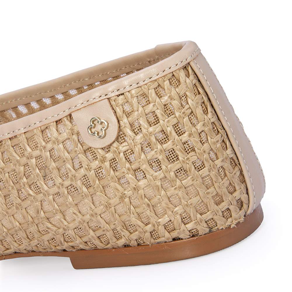 SAPATILHA NUDE SEDA TRAMADO AMARRA&Ccedil;&Atilde;O image number 2