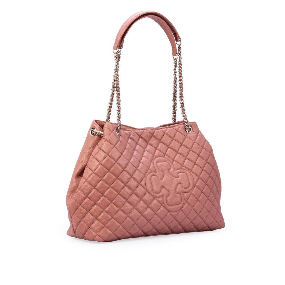 BOLSA ROSA MALVA DE COURO MATELASSÊ HOBO image number 3