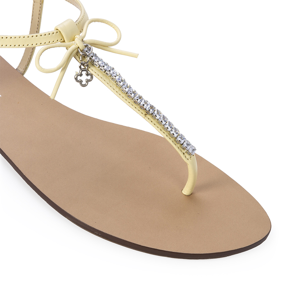 SAND&Aacute;LIA RASTEIRA CREME BRULLE DE COURO LA&Ccedil;O image number 4