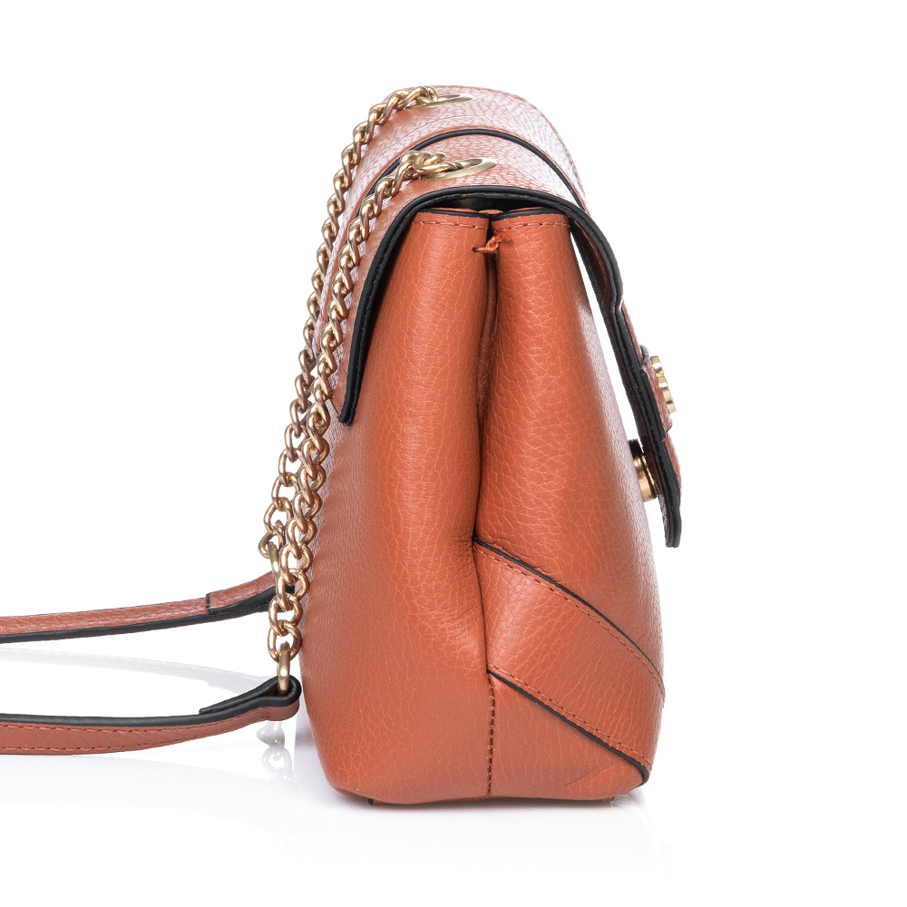 BOLSA COURO CARAMELO AL&Ccedil;A TRANSVERSAL image number 3