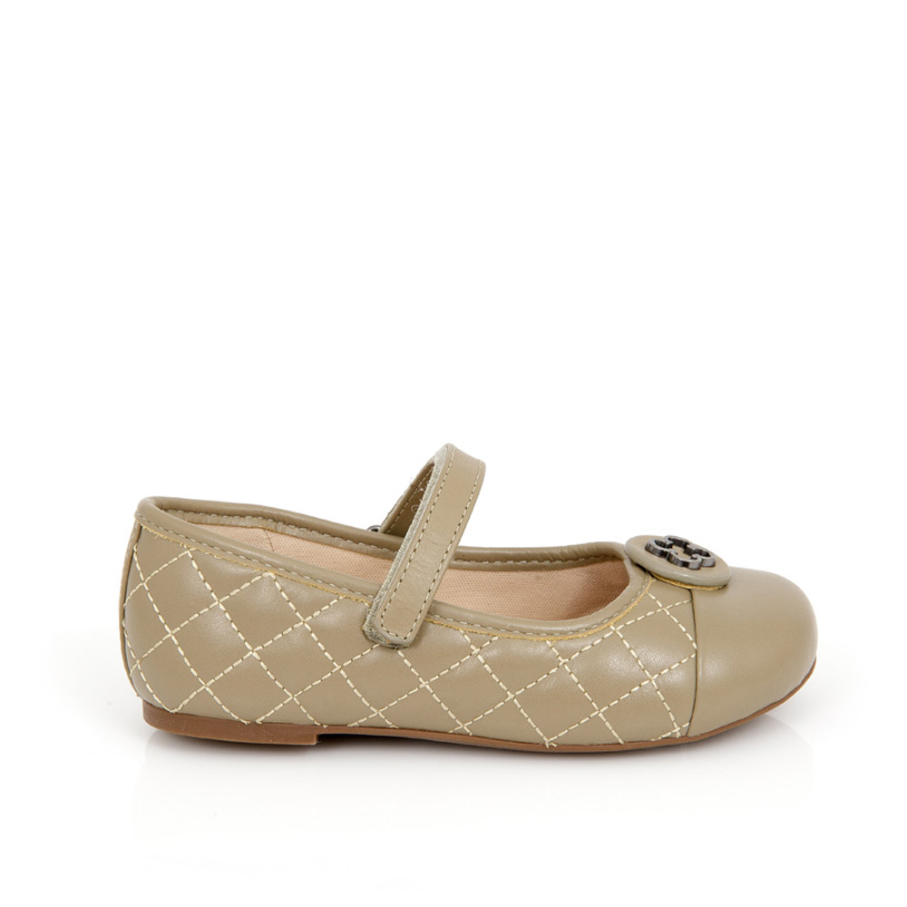 SAPATILHA BEB&Ecirc; VERDE ALBERO DE COURO MATELASS&Ecirc; VELCRO CATHERINE image number 0