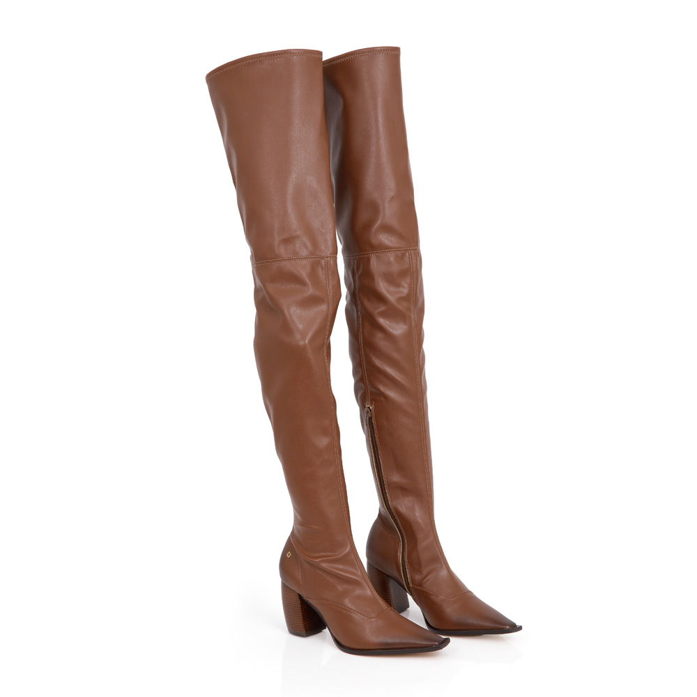 BOTA OVER THE KNEE CARAMELO STRECH image number 1