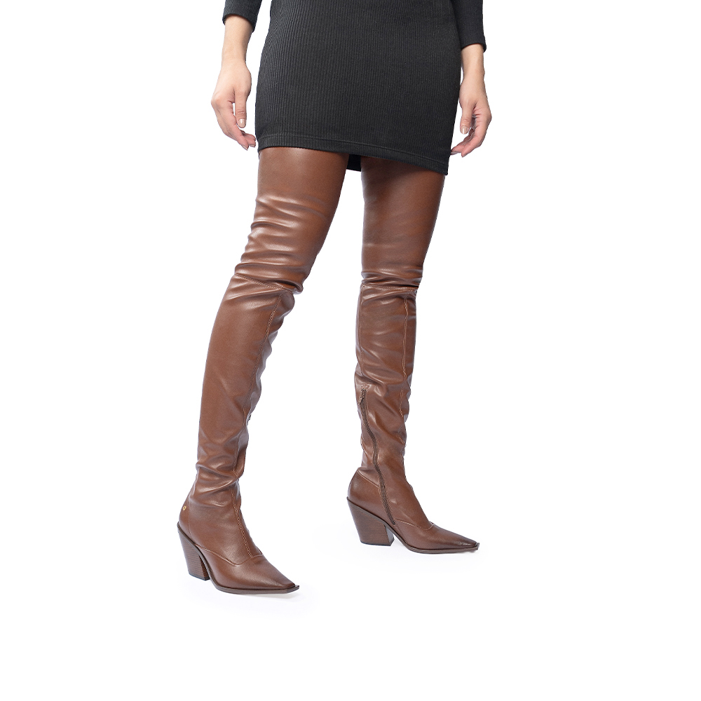 BOTA OVER THE KNEE CARAMELO STRETCH image number 1