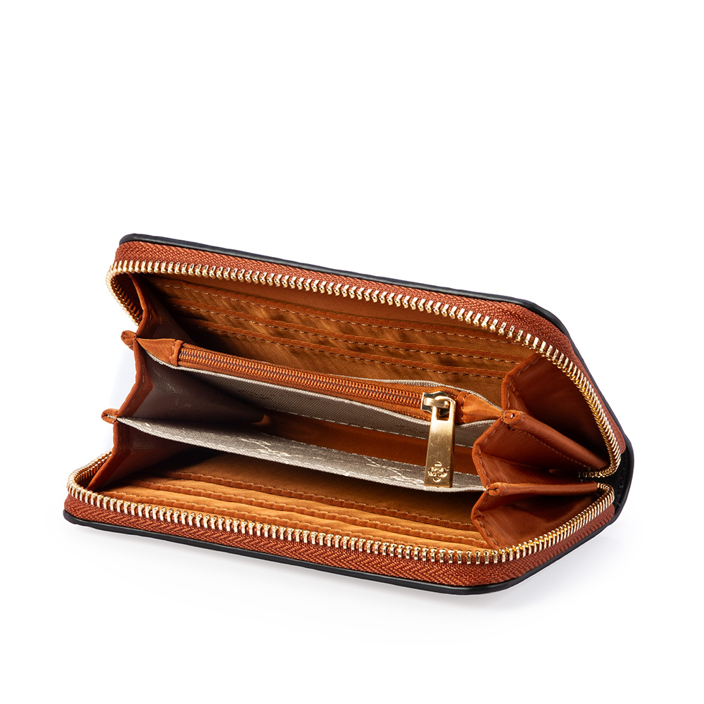 CARTEIRA FEMININA CARAMELO MONOGRAMA Z&Iacute;PER image number 3