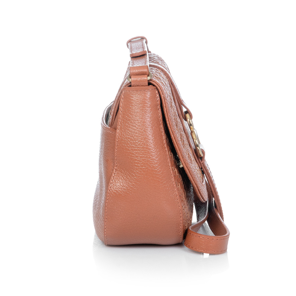 BOLSA CARAMELO TIRACOLO COURO TRESSÊ image number 3