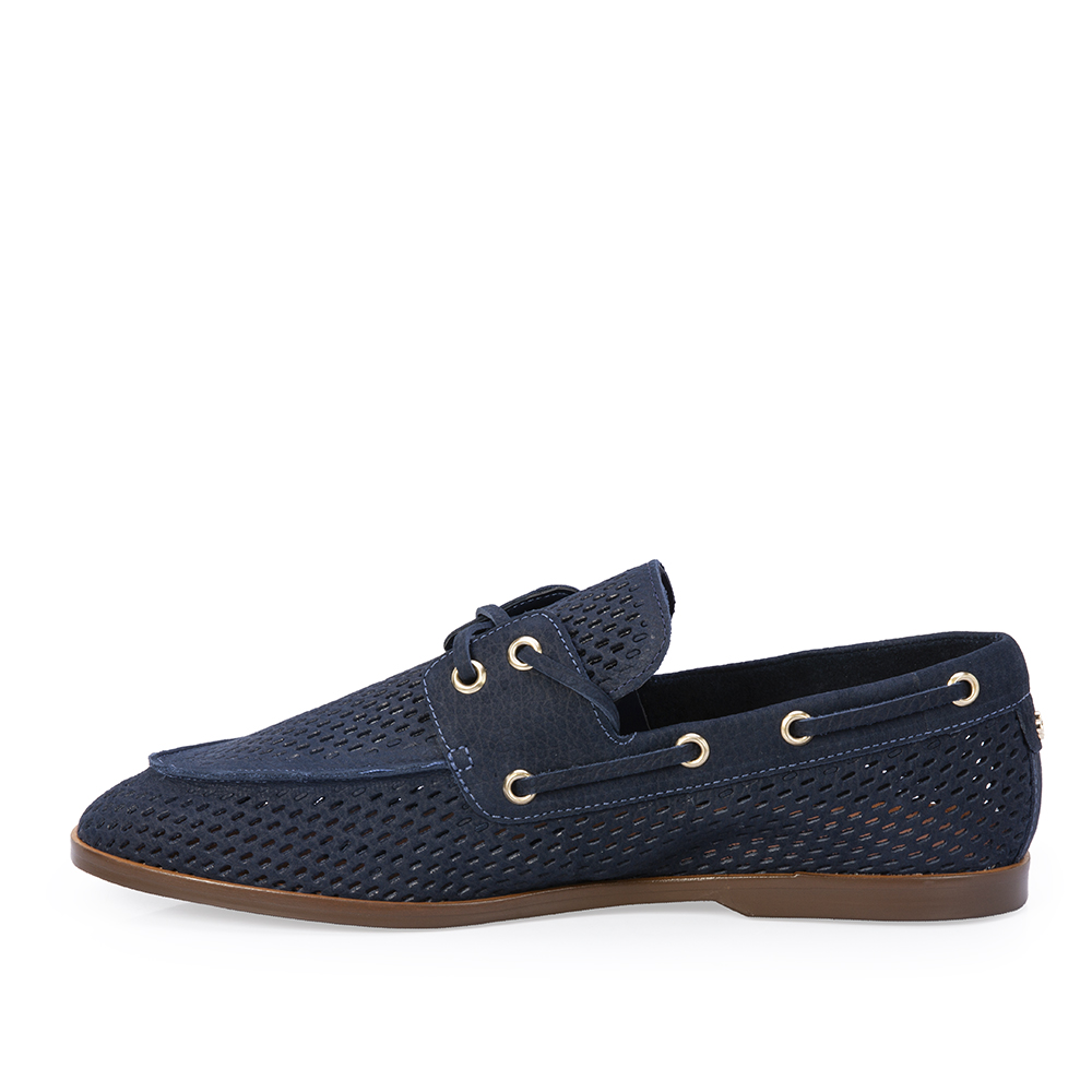 LOAFER MARINHO AZZURRO DE COURO NOBUCK LA&Ccedil;O image number 2