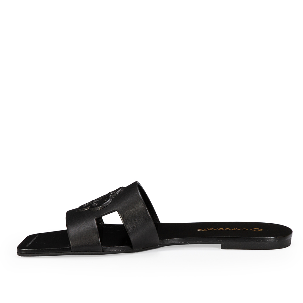 CHINELO COURO BICO QUADRADO PRETO image number 2