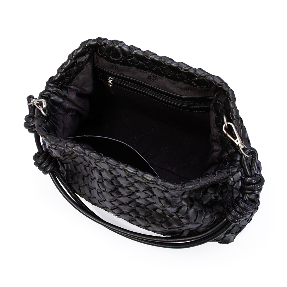 BOLSA PRETA DE COURO TRESS&Ecirc; CLUTCH image number 4