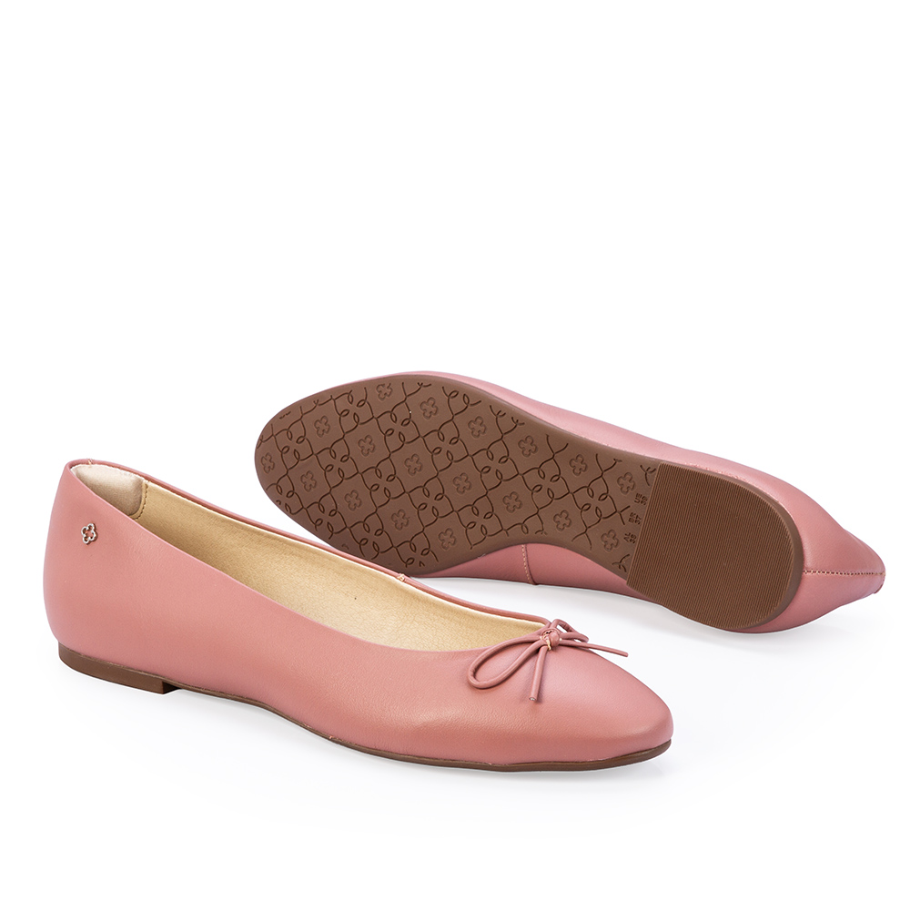 SAPATILHA ROSA MALVA DE COURO LA&Ccedil;O image number 3