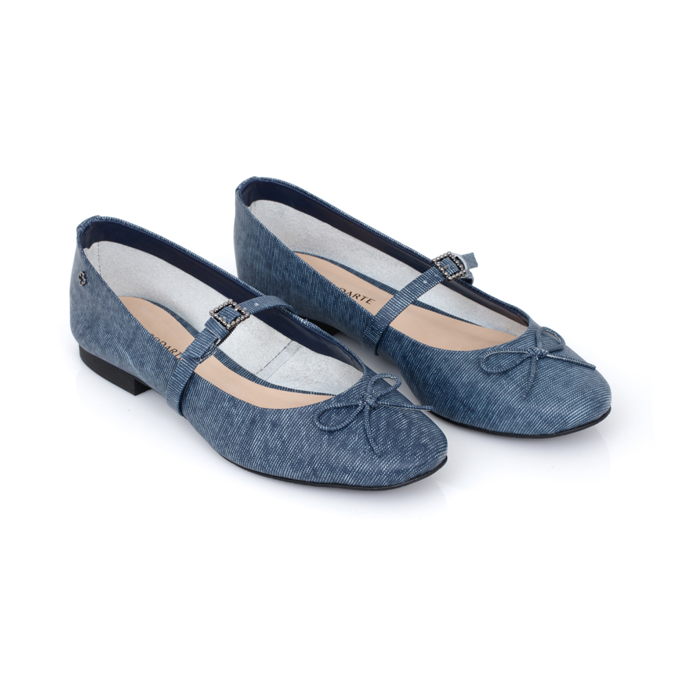 SAPATILHA DENIM COURO MARINHO AZURRO image number 2