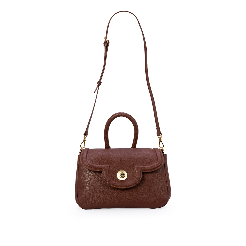 BOLSA TIRACOLO MARROM &Eacute;BANO DE COURO TOTE image number 1