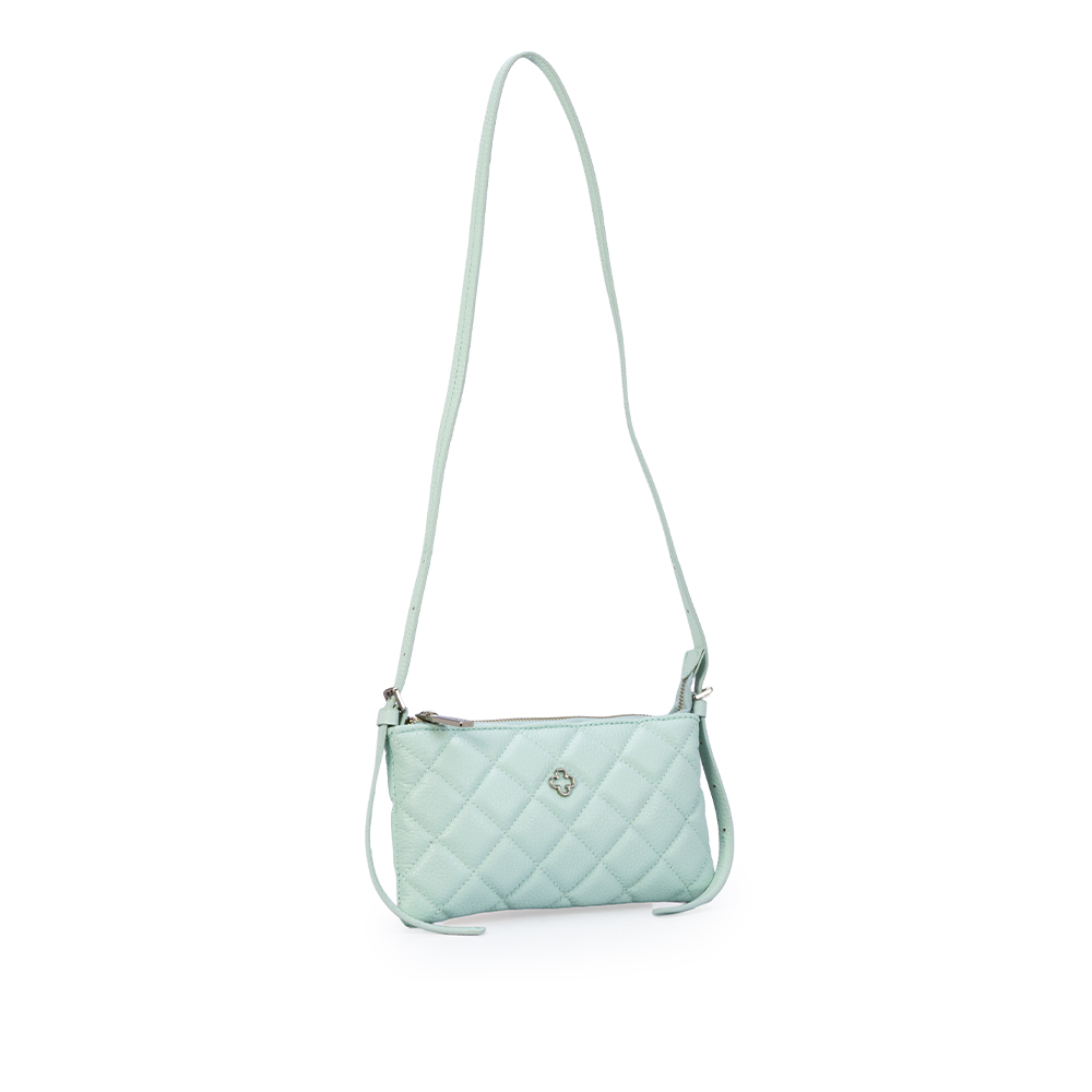 BOLSA PEQUENA VERDE MATCHA DE COURO MATELASS&Ecirc; image number 3