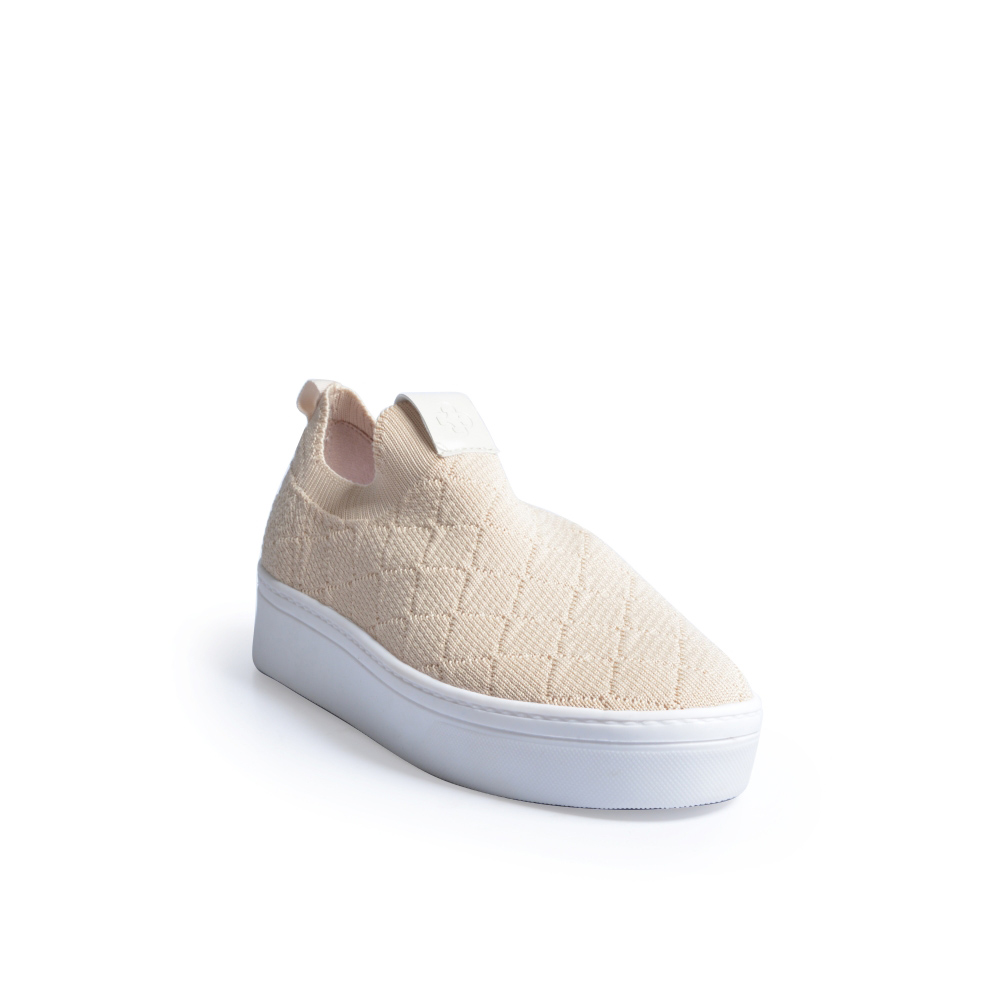 T&Ecirc;NIS FEMININO SLIP ON KNIT MATELASS&Ecirc; BEGE R&Aacute;FIA image number 2
